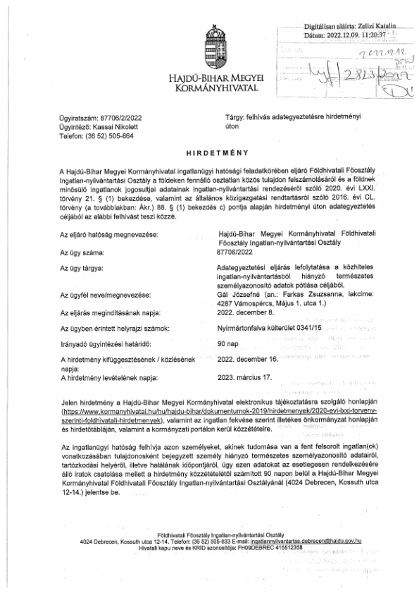 Nyírmártonfalva Községi weboldal